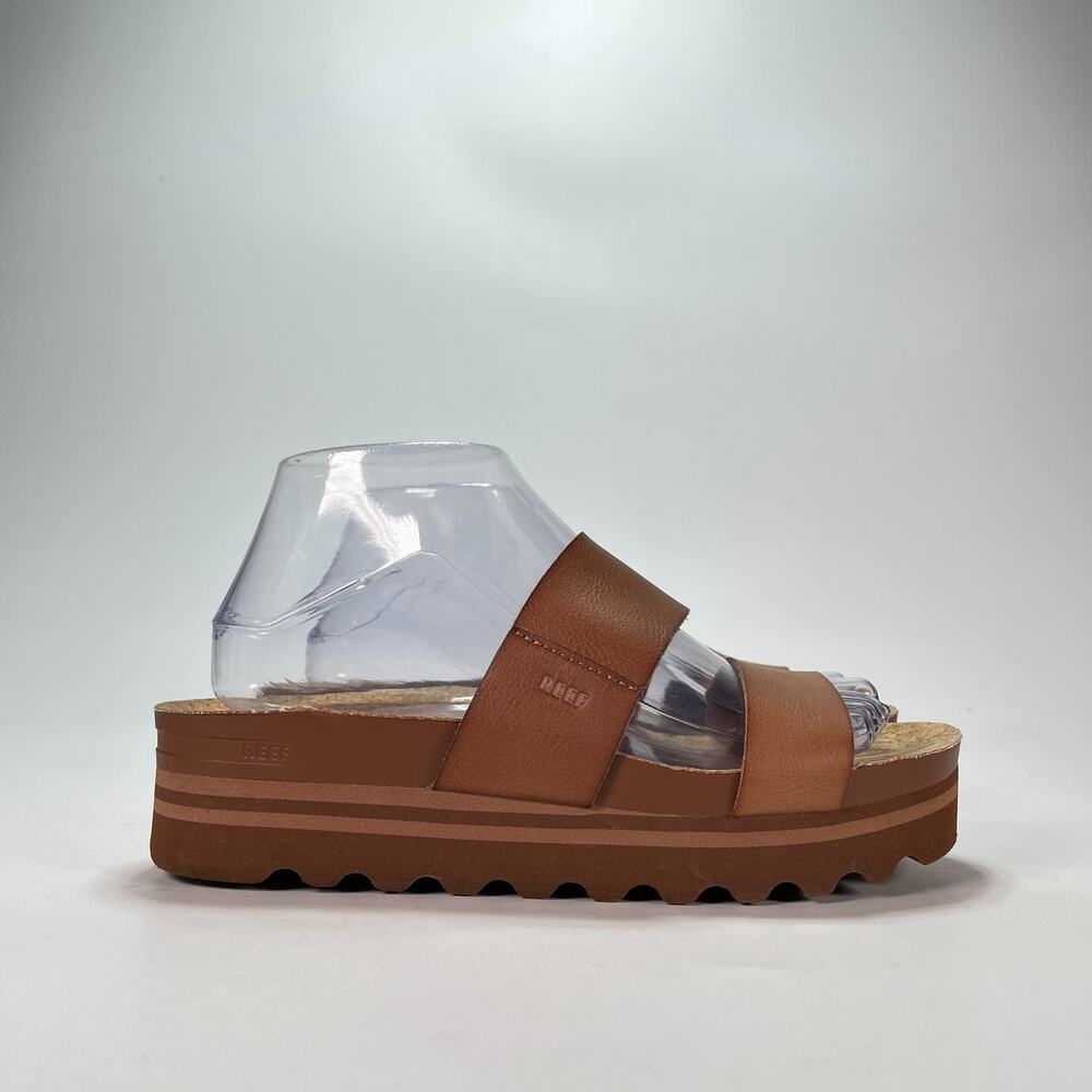 REEF Cushion Vista Hi Brown Platform Sandals Comfort Shoes Women’s Size 8